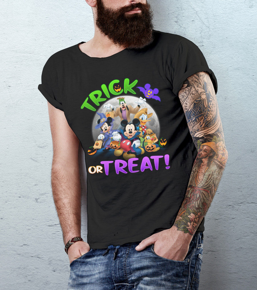 Mickey And Friends Trick Or Treat Halloween Moon Magic T-Shirt
