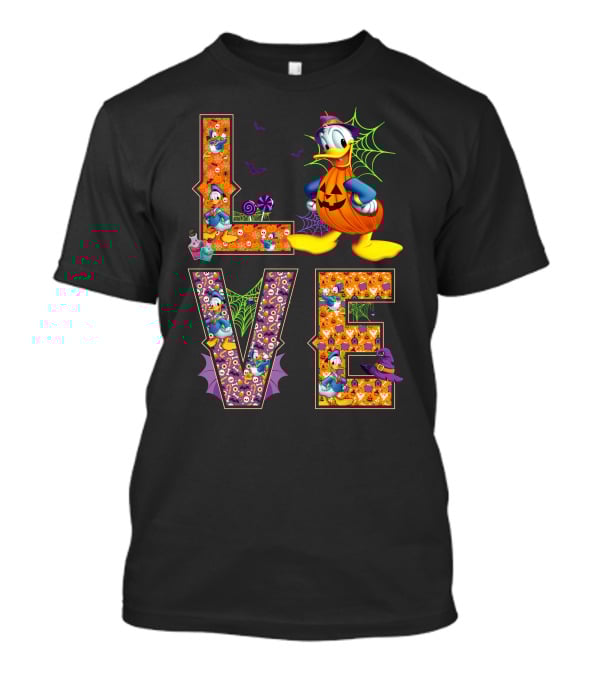 Love Halloween Donald Duck Pumpkin Costume T-Shirt