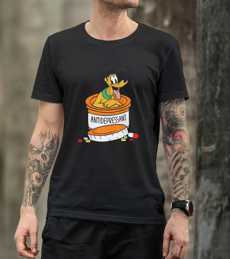 Pluto Antidepressant Pill Bottle T-Shirt