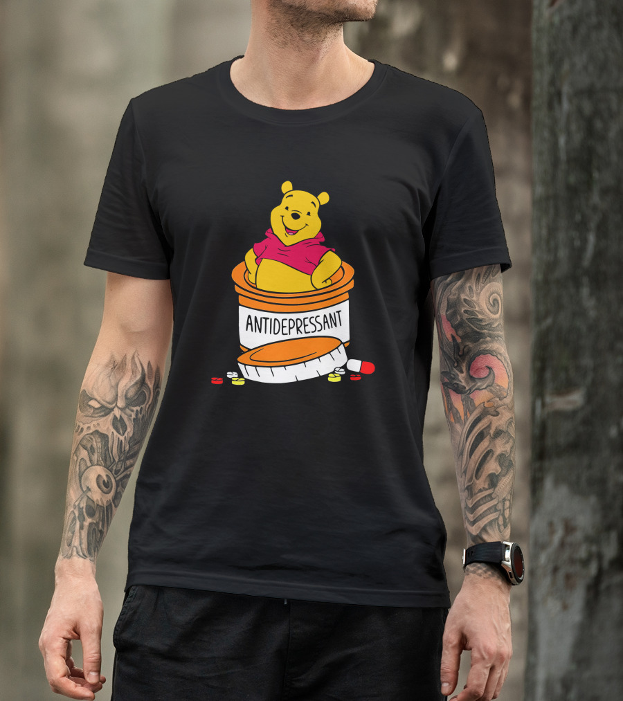 Pooh Antidepressant Jar With Pills T-Shirt