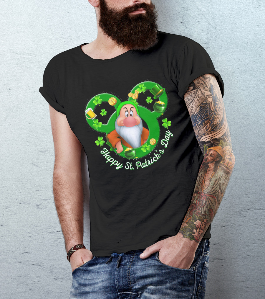 Happy St. Patrick's Day Grumpy Disney Holiday Celebration T-Shirt
