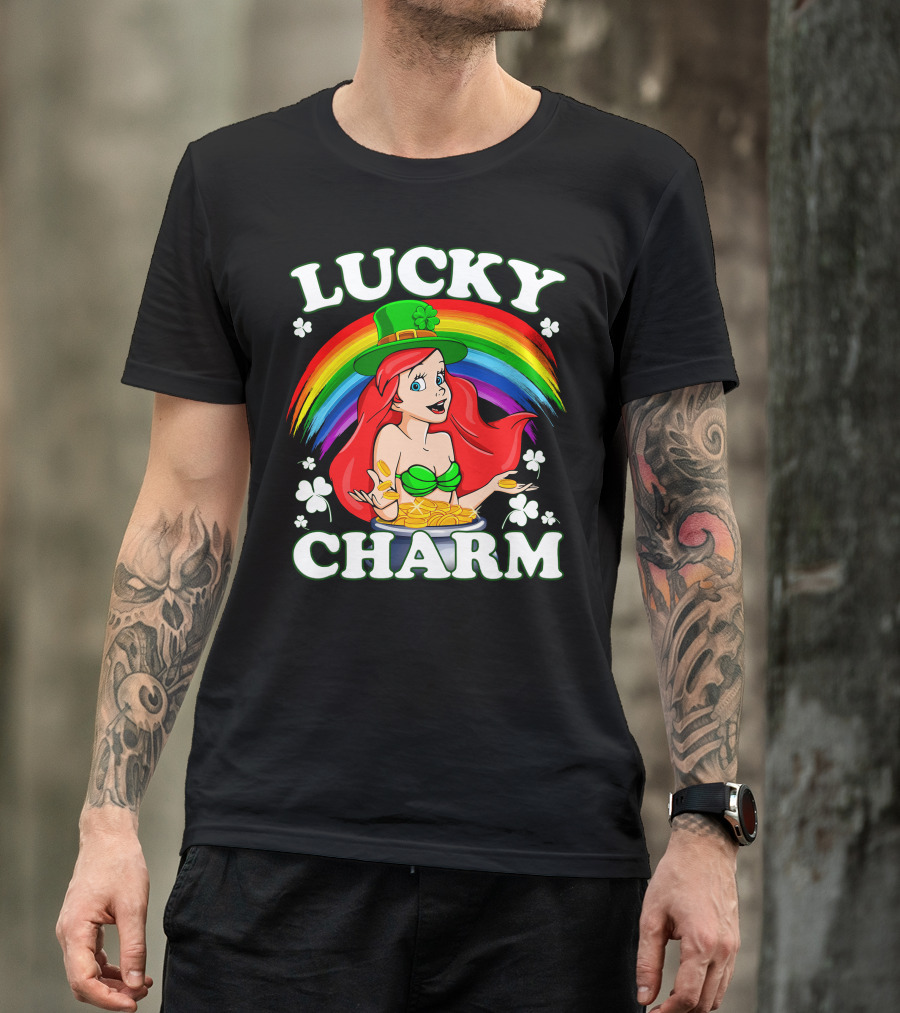 Lucky Charm Rainbow Ariel Pot Of Gold T-Shirt