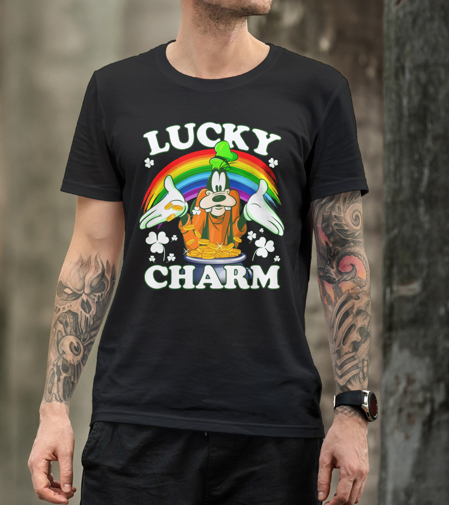 Lucky Charm Goofy Rainbow Pot Of Gold T-Shirt