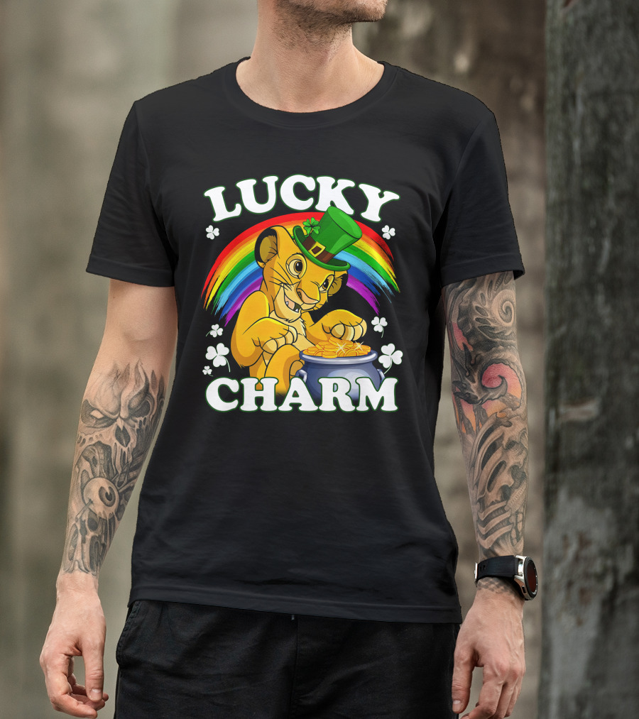 Lucky Charm Simba Rainbow Pot Of Gold T-Shirt
