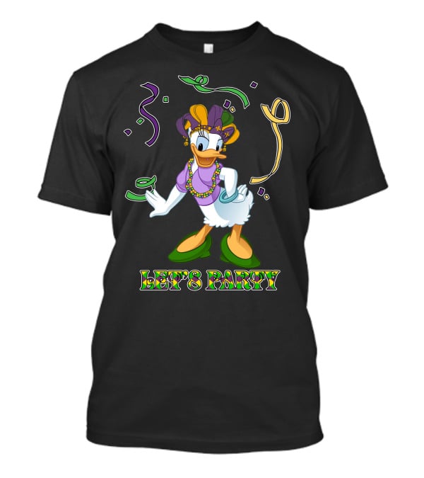 Daisy Duck Mardi Gras Celebration Let's Party T-Shirt