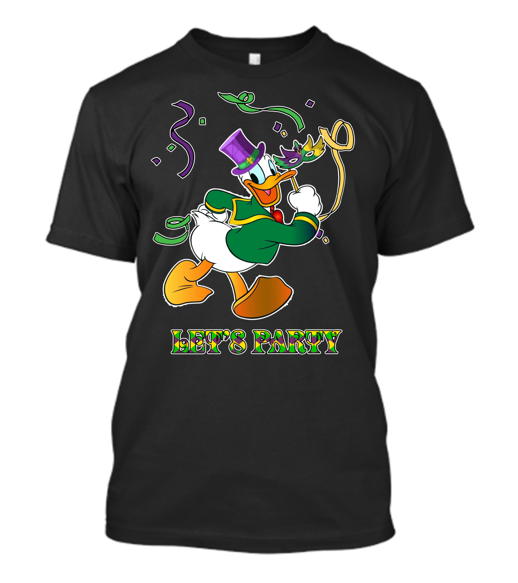 Donald Let's Party Mardi Gras Celebration T-Shirt