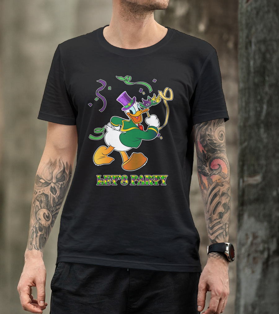 Donald Let's Party Mardi Gras Celebration T-Shirt