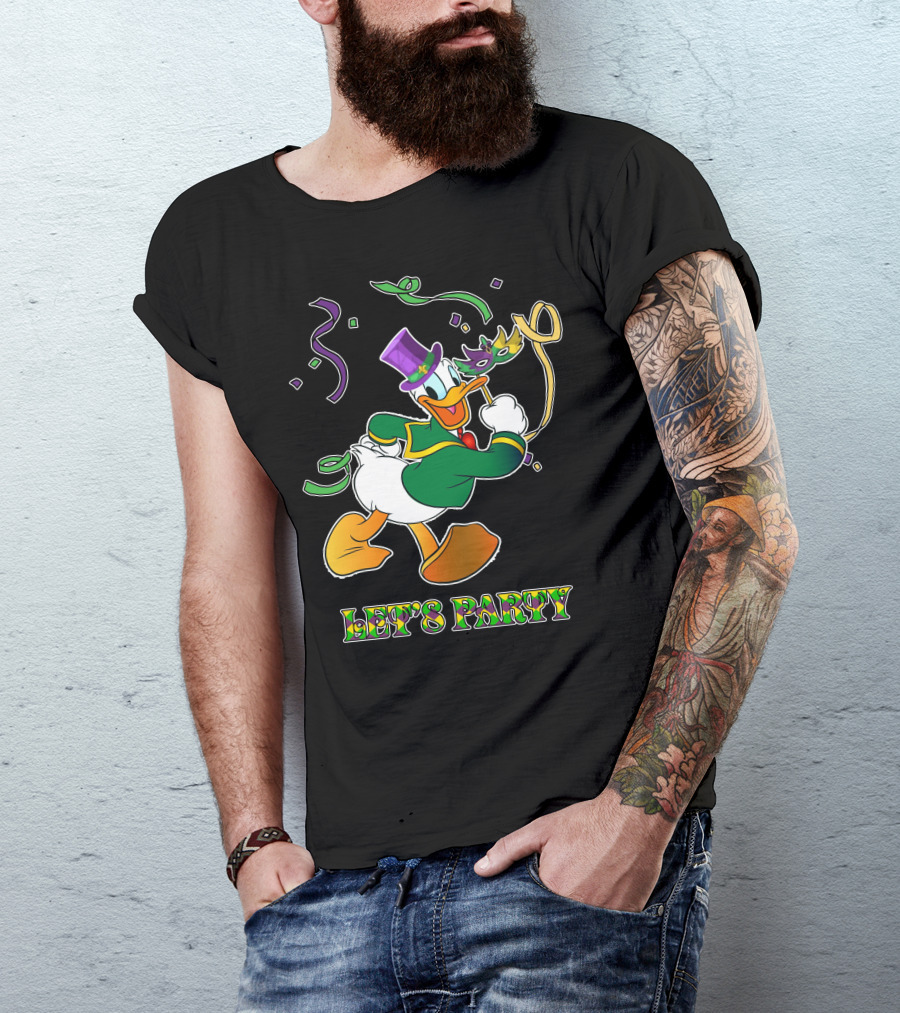 Donald Let's Party Mardi Gras Celebration T-Shirt