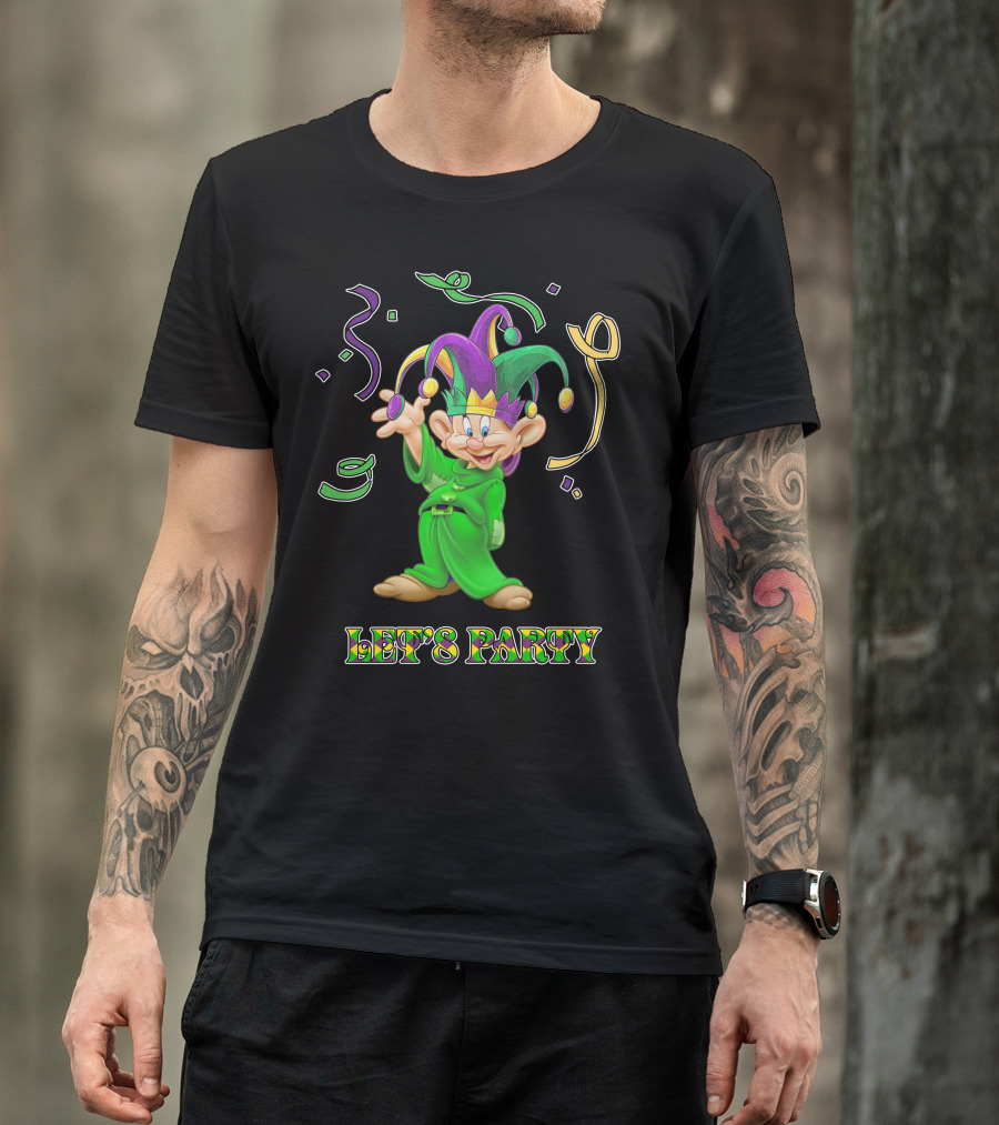 Dopey Let's Party Jester Outfit Celebration T-Shirt
