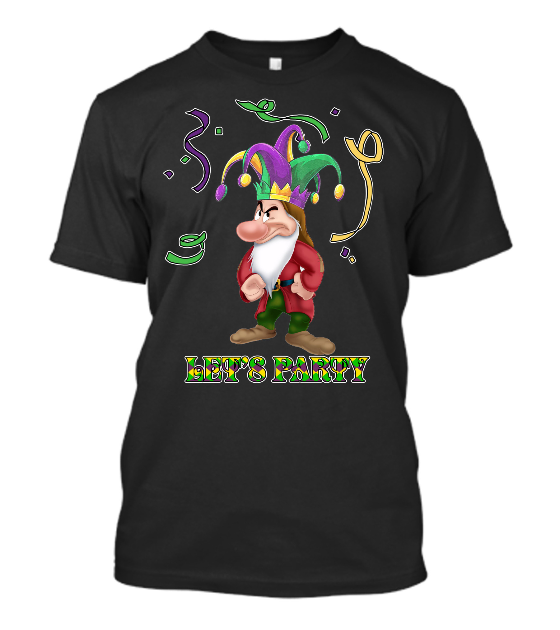 Grumpy Let's Party Jester Hat T-Shirt