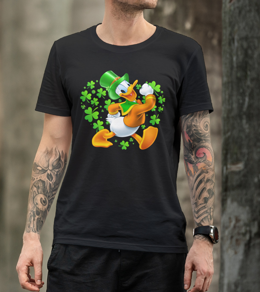 Donald Duck St. Patrick's Day Shamrock Hat T-Shirt