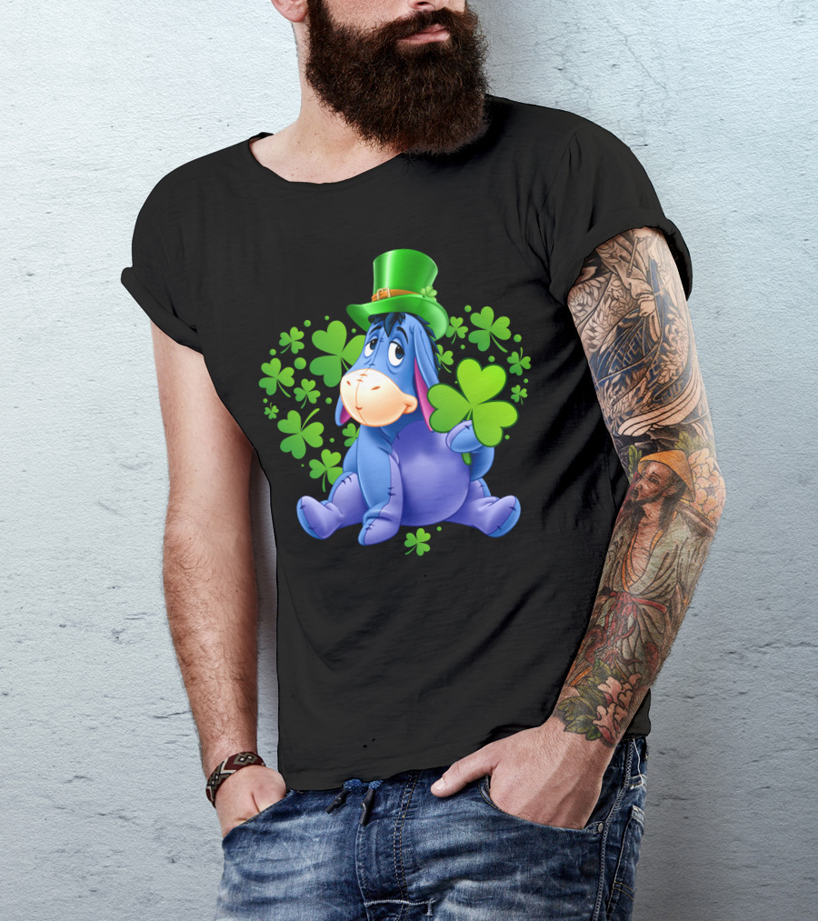 Eeyore St. Patrick's Day Clover Hat T-Shirt