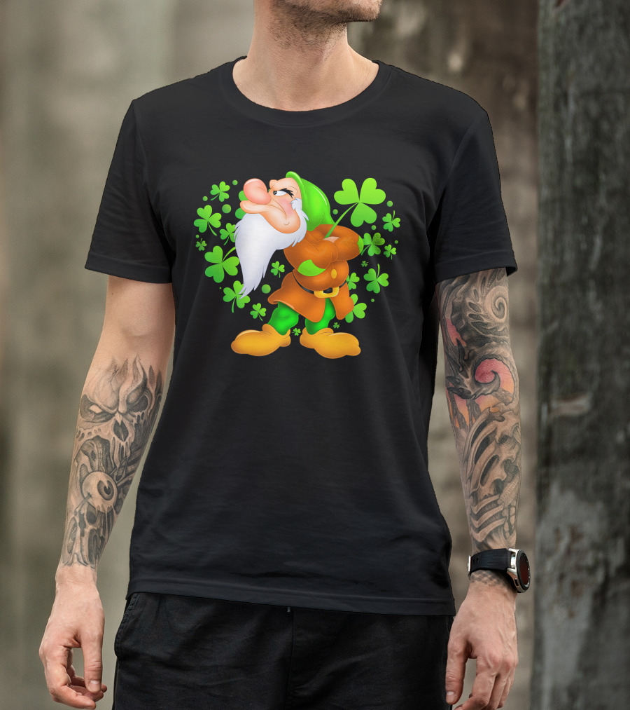 Grumpy Dwarf With Shamrock T-Shirt