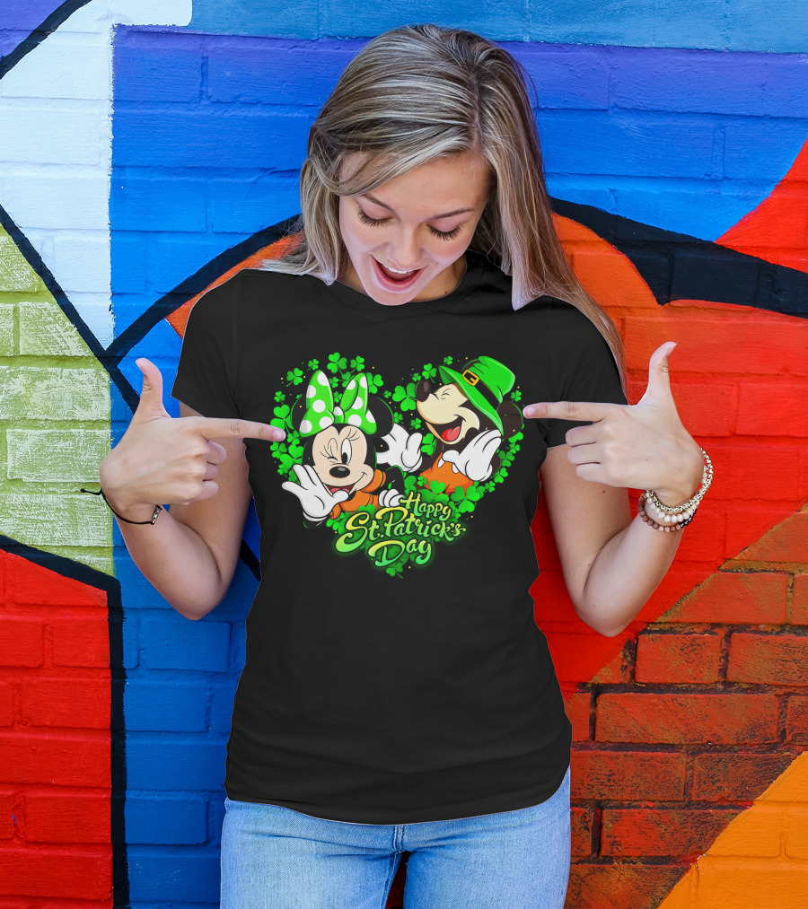 Happy St. Patrick's Day Mickey Minnie T-Shirt