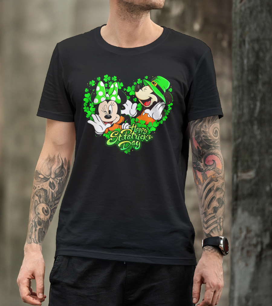 Happy St. Patrick's Day Mickey Minnie T-Shirt