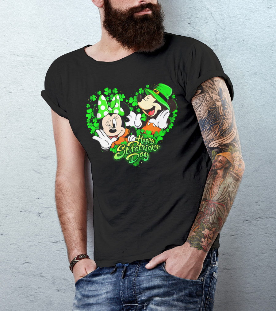 Happy St. Patrick's Day Mickey Minnie T-Shirt