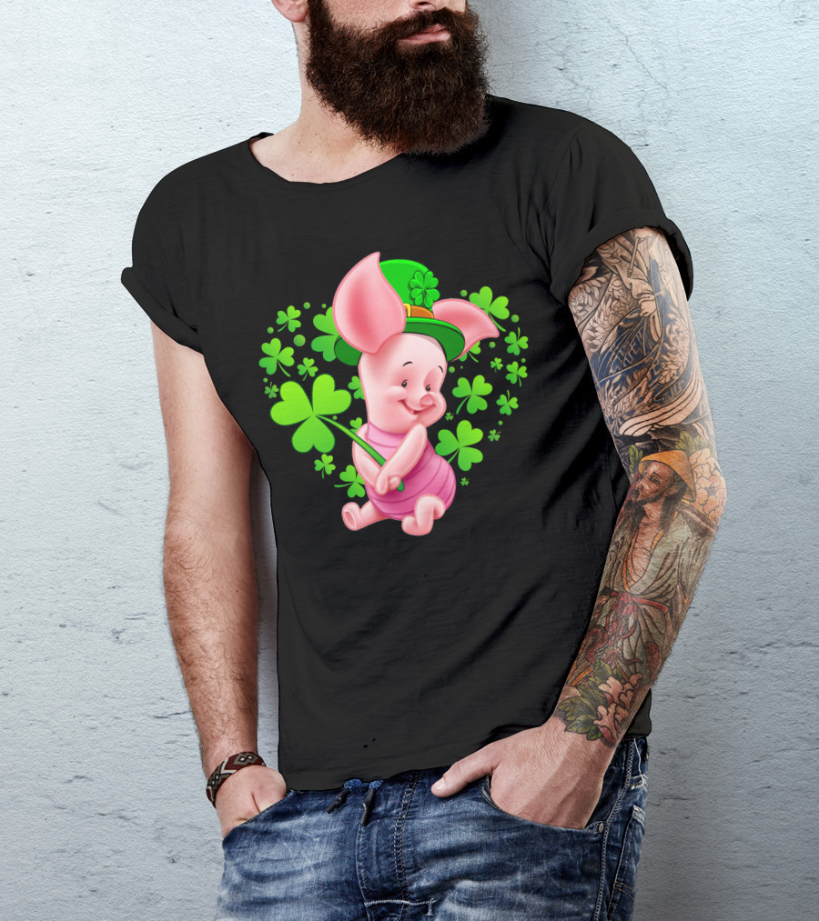 Piglet St. Patrick's Day Clover Celebration T-Shirt