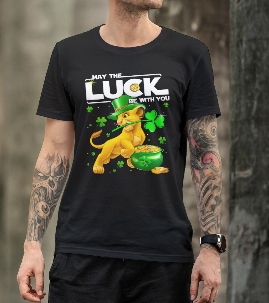 May The Luck Be With You Simba St Patrick's Day T-Shirt