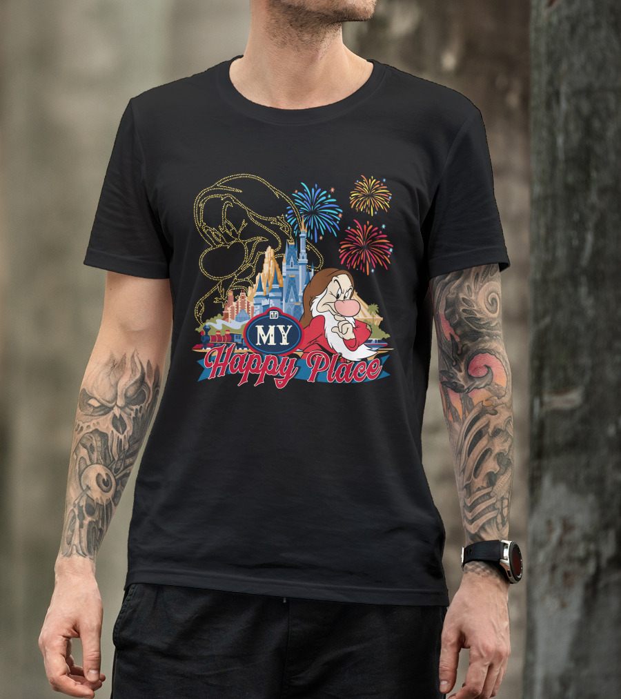 My Happy Place Grumpy Fireworks Castle T-Shirt