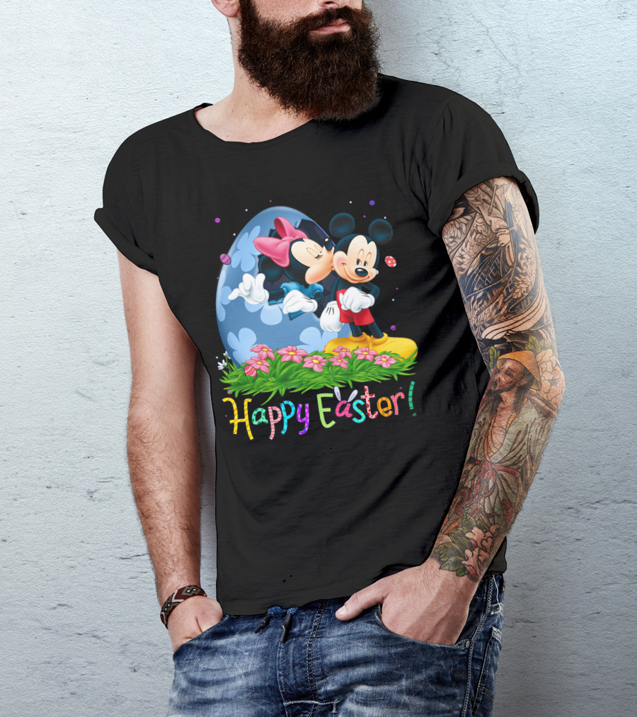 Happy Easter Mickey And Minnie T-Shirt