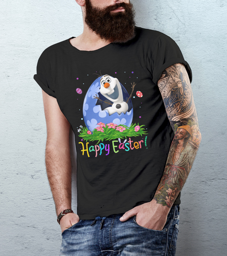 Happy Easter Olaf Egg Flowers T-Shirt