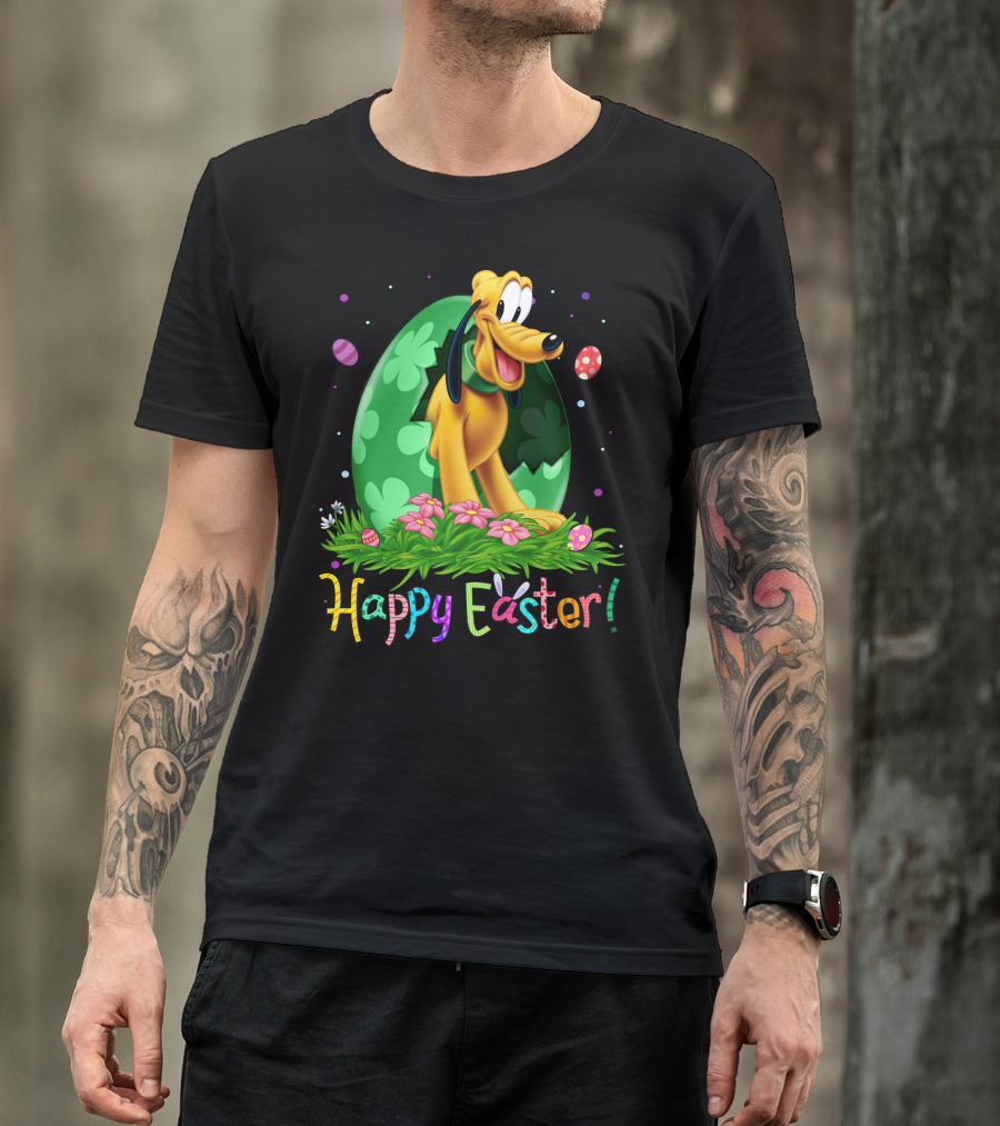 Happy Easter Pluto Disney Easter Egg Hunt T-Shirt