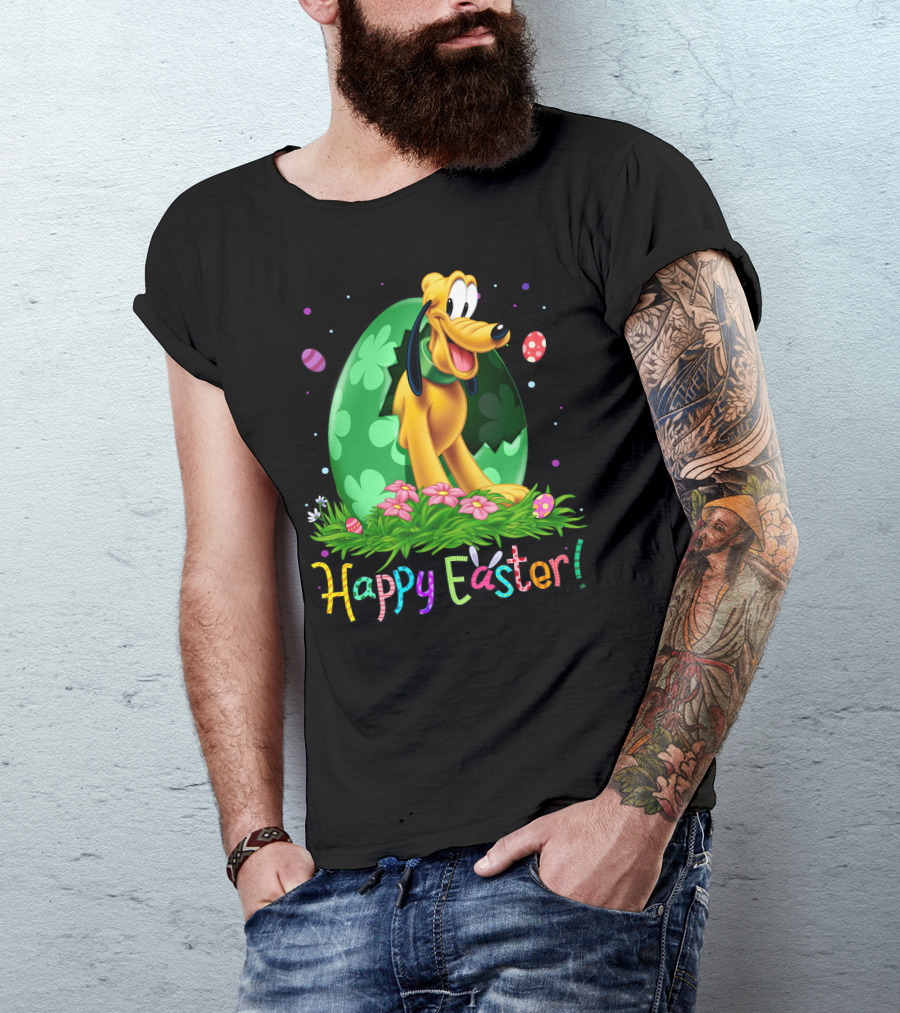 Happy Easter Pluto Disney Easter Egg Hunt T-Shirt