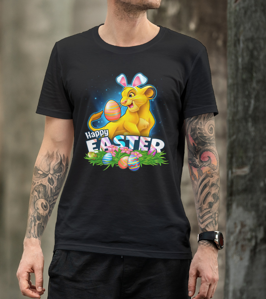 SIMBA Happy Easter Bunny Ears And Colorful Eggs T-Shirt