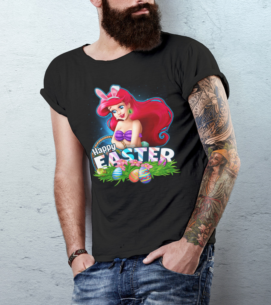 ARIEL Happy Easter Eggs And Bunny Ears T-Shirt