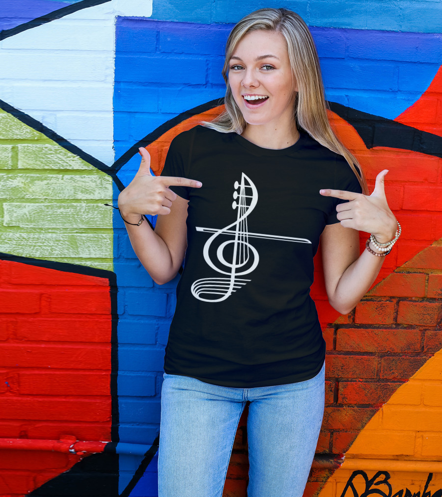 VIOLA Musical Treble Clef Strings T-Shirt