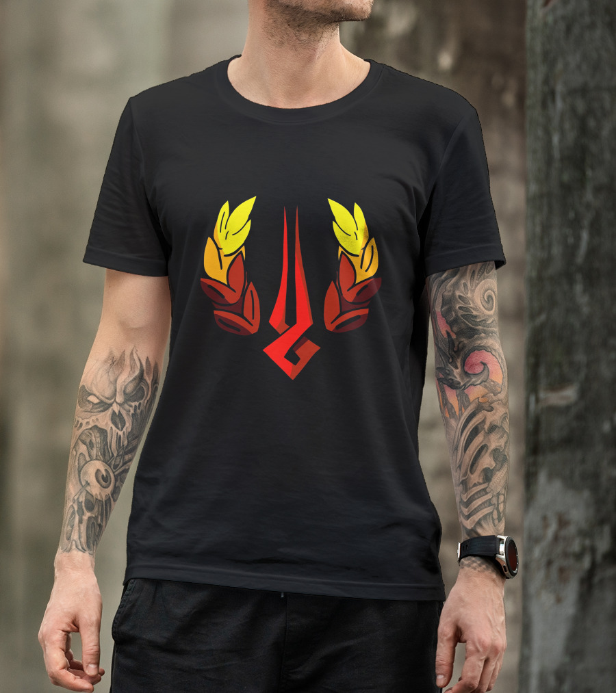 Hades Zagreus Icon With Red Laurel Symbols T-Shirt