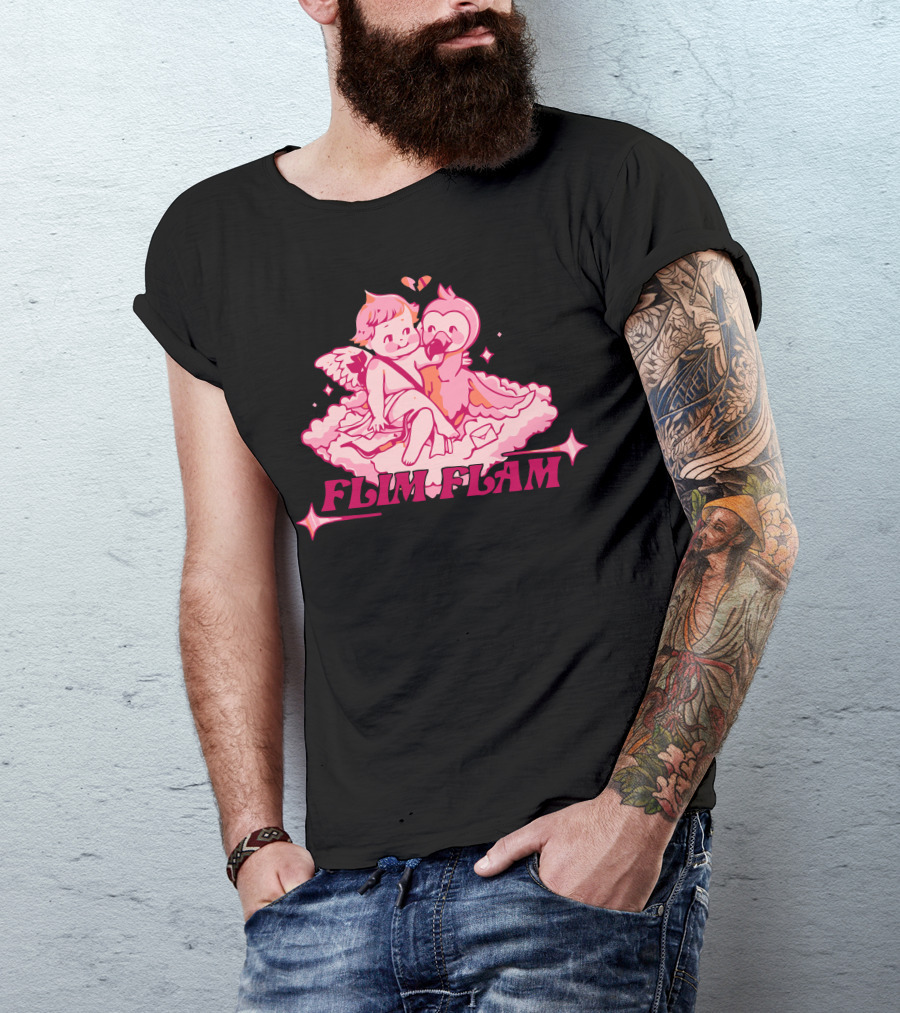 FLIM FLAM CUPID FLAMINGO T-Shirt