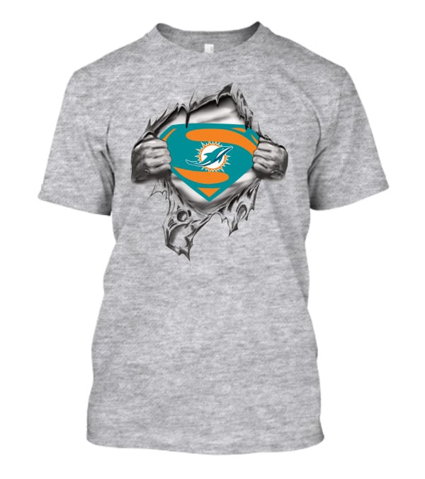 Miami Dolphins Super Man Icon Burst T-Shirt