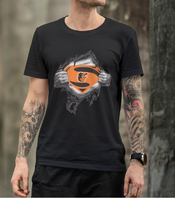 Orioles Superman Logo Baltimore Orioles T-Shirt