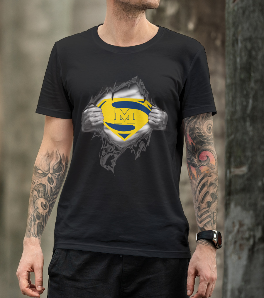 Michigan M Super Shield Comic T-Shirt