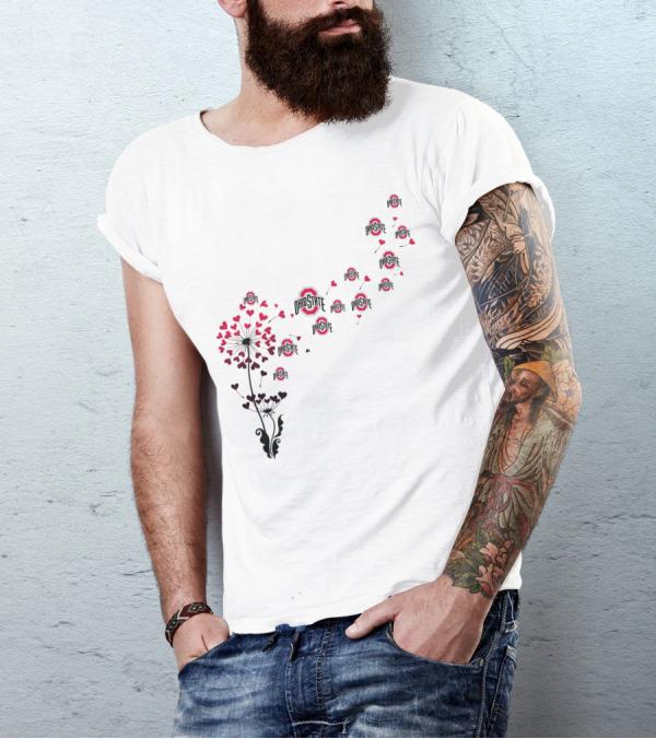 Ohio State Flower Hearts T-Shirt