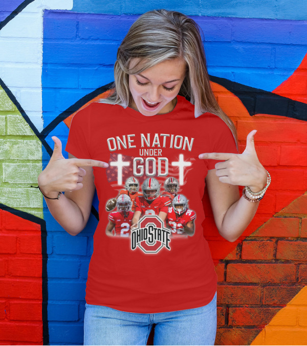 Ohio State Buckeyes One Nation Under God Football T-Shirt