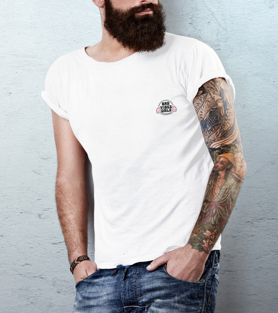 Quicksilver Bad Vibes Only White Panda Ears T-Shirt
