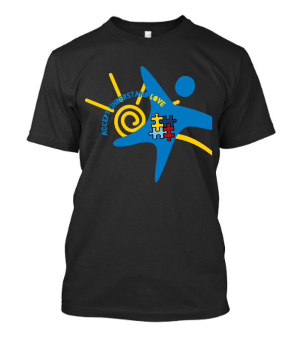 ACCEPT UNDERSTAND LOVE Autism Child Sun Puzzle T-Shirt
