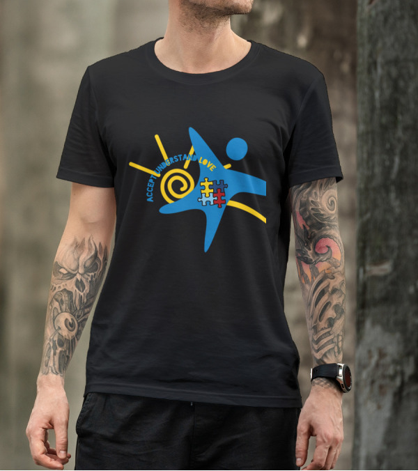 ACCEPT UNDERSTAND LOVE Autism Child Sun Puzzle T-Shirt