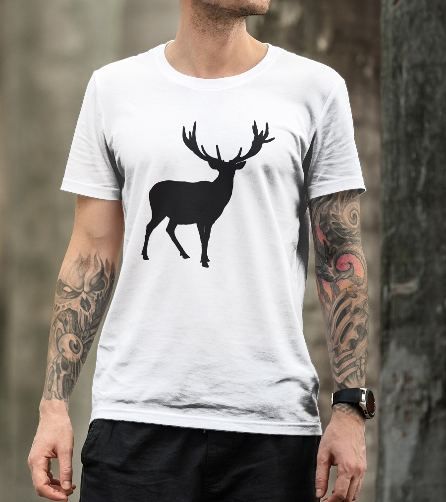 Silhouette Stag Deer Wildlife Nature T-Shirt