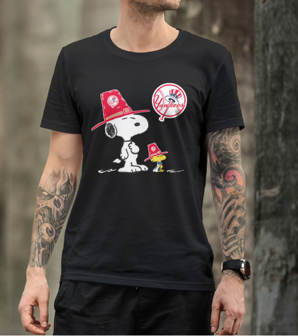 Yankees Snoopy Woodstock Baseball Hat T-Shirt