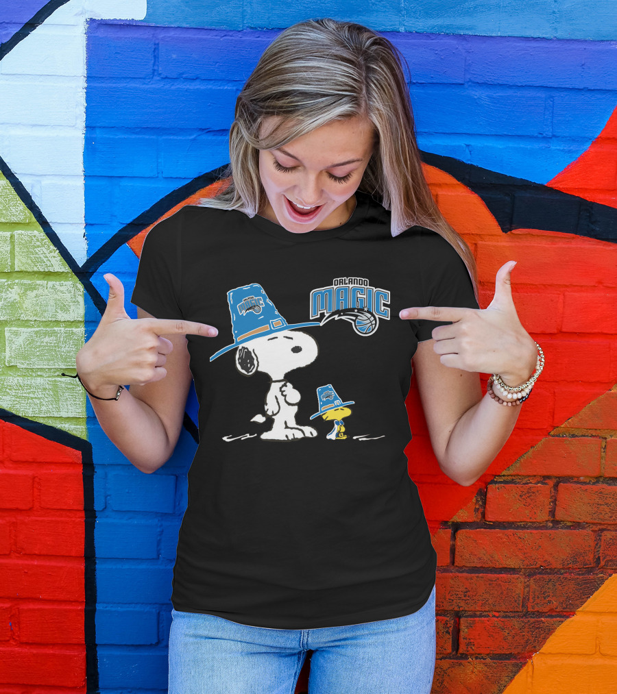 Orlando Magic Snoopy Woodstock NBA Collaboration T-Shirt
