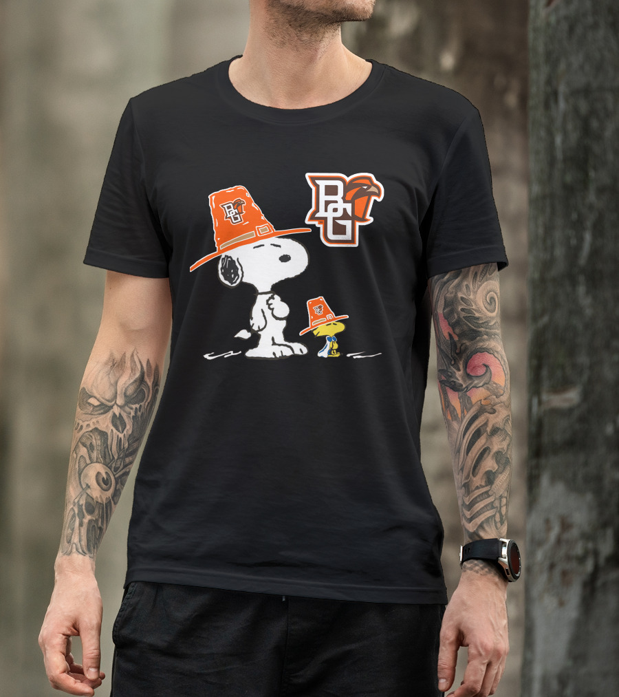 Bowling Green Falcons Snoopy Woodstock Pilgrim Hats T-Shirt