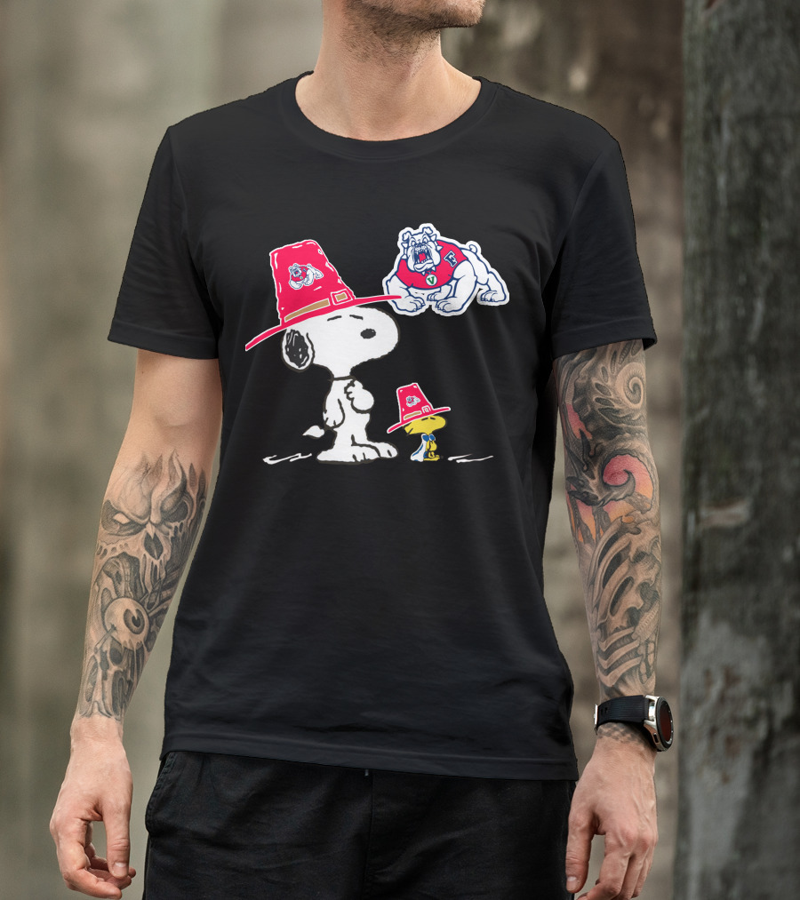 Fresno State Snoopy Woodstock Bulldogs T-Shirt