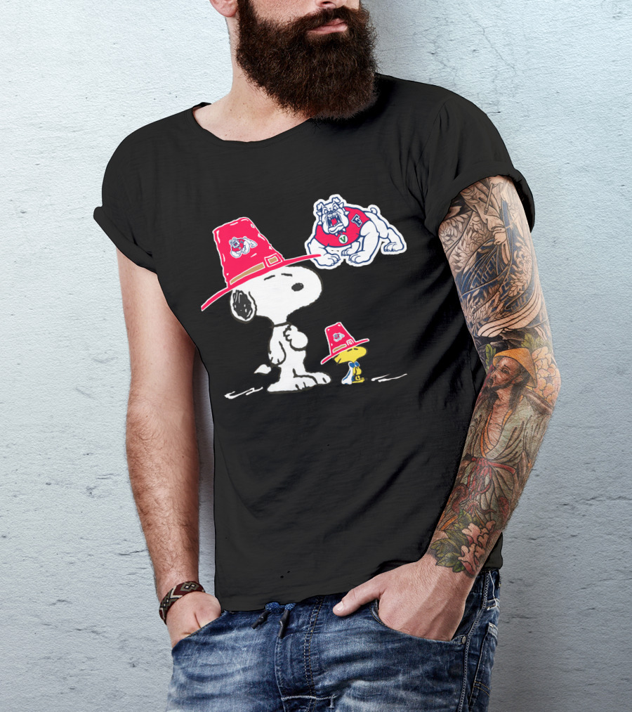Fresno State Snoopy Woodstock Bulldogs T-Shirt