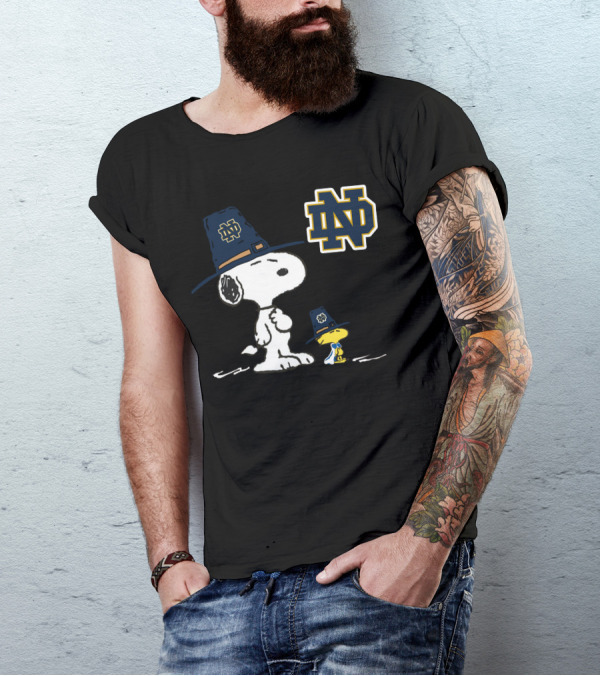 Notre Dame Fighting Irish Snoopy And Woodstock ND T-Shirt