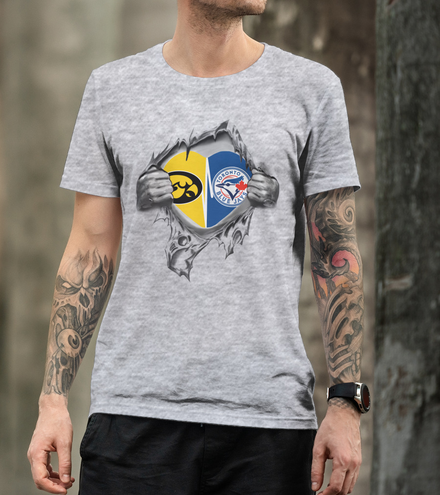 Iowa Hawkeyes Face Off Against Toronto Blue Jays In Unique Showdown T-Shirt