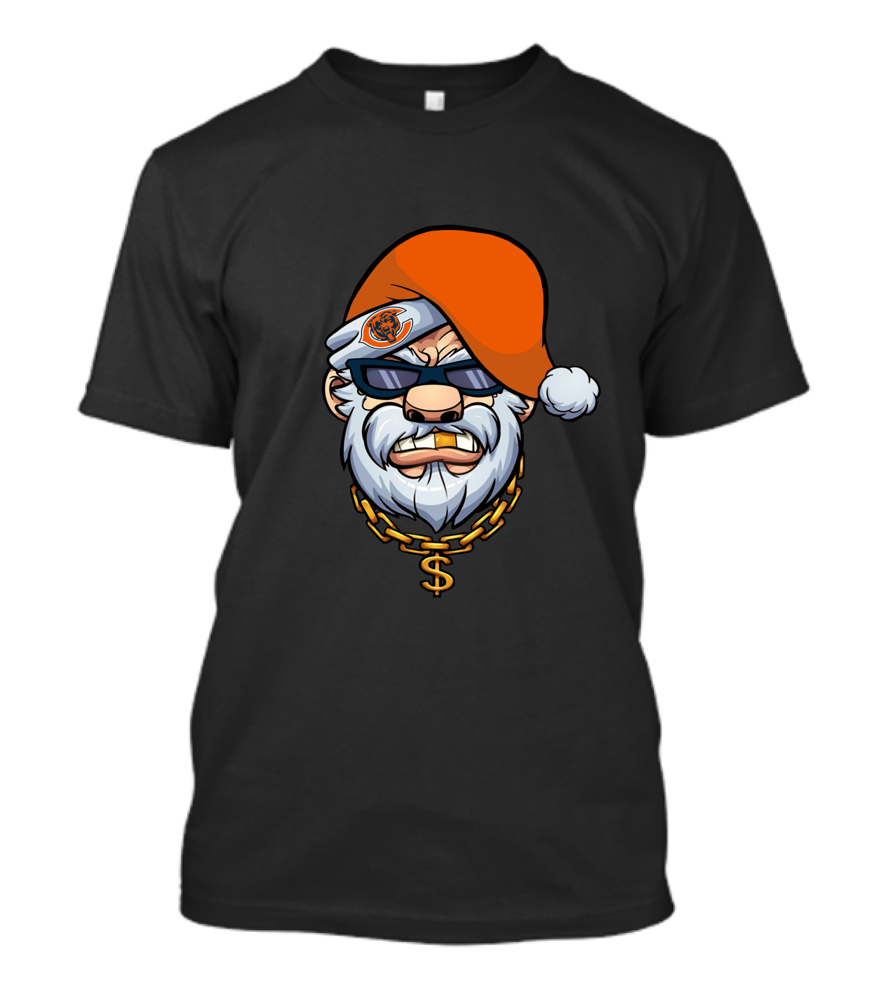 Bears Santa Gangster Style With Gold Chain And Sunglasses T-Shirt