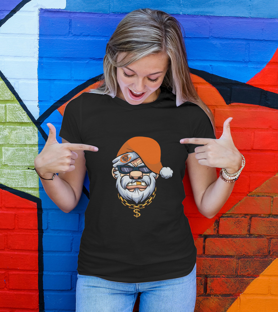 Bears Santa Gangster Style With Gold Chain And Sunglasses T-Shirt